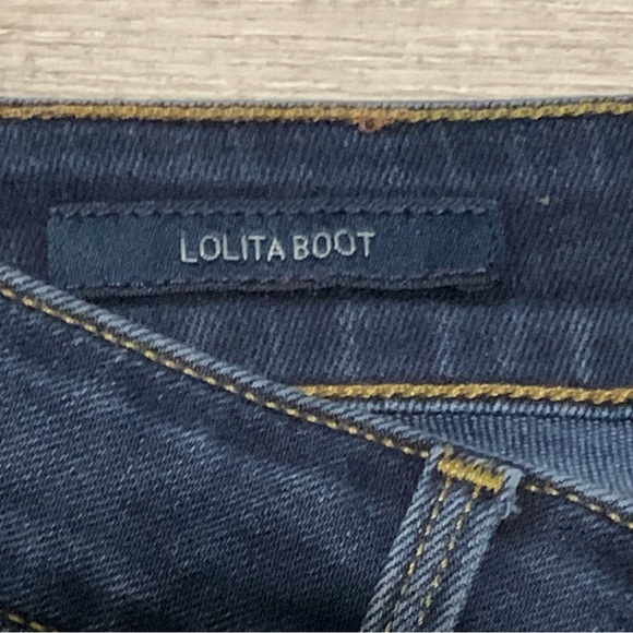 EUC Women's Lucky Brand Lolita Boot Blue Dark Wash Denim Jeans Size 4/27 - Picture 4 of 9